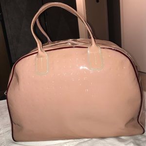 Arcadia Pink Genuine Patent Leather Duffle Bag